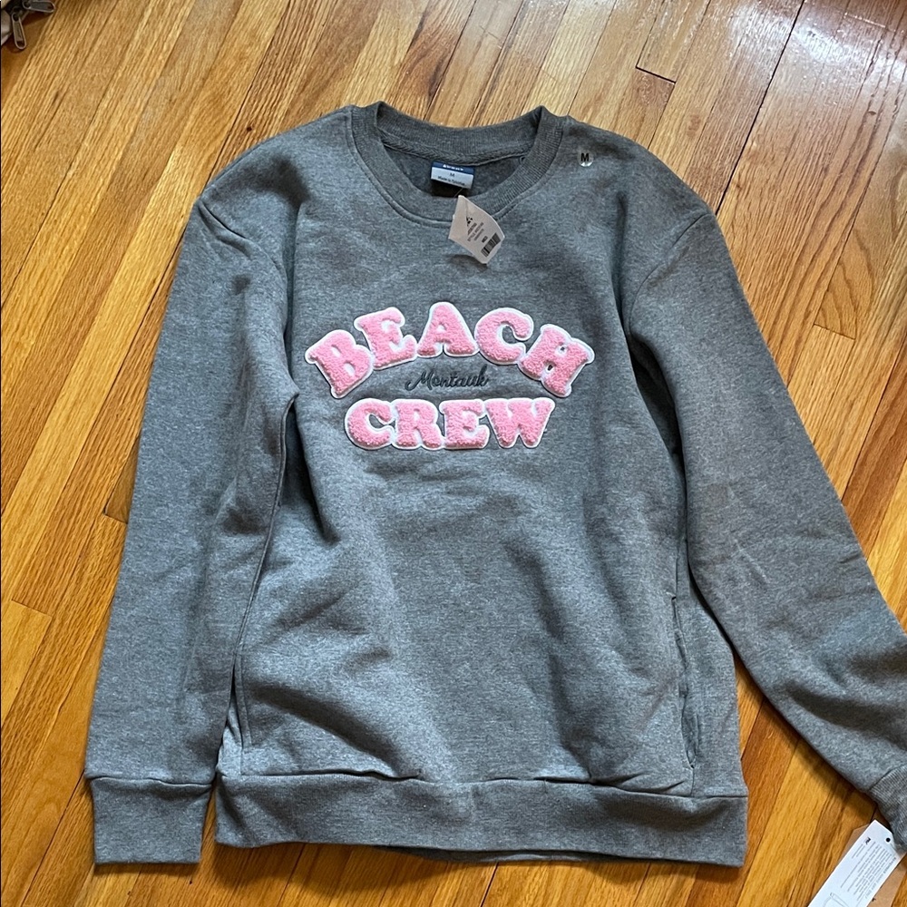 MV sport Gray Beach Crew Sweater